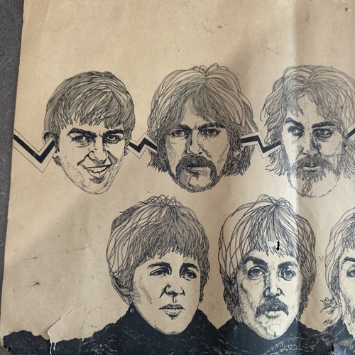 Original Vintage The Beatles Konzert Schaufenster Poster Welcome Back Beatles - Bild 2 von 8