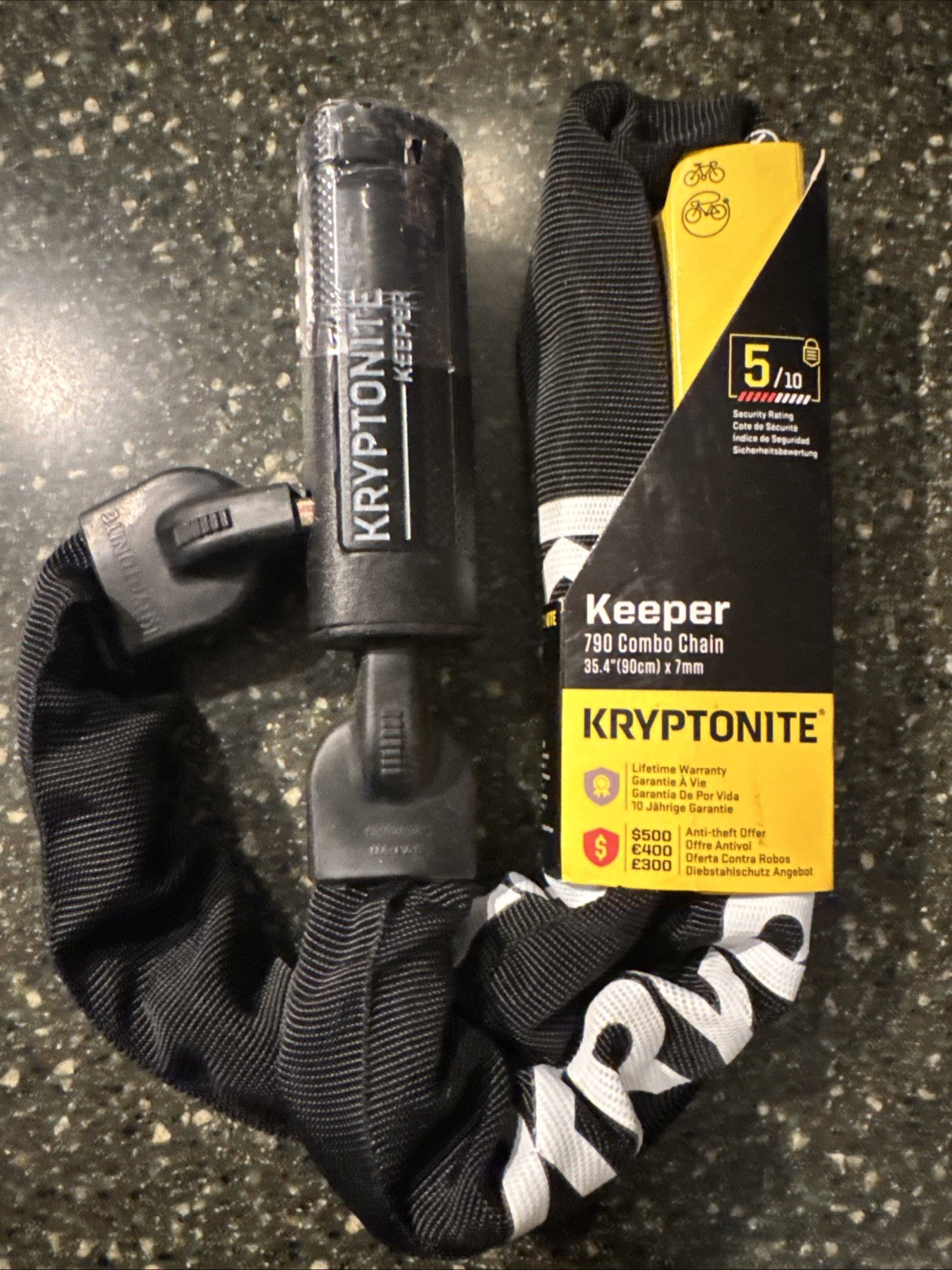 Kryptonite Keeper 790 Chain Lock with Combination 2.95' (90c