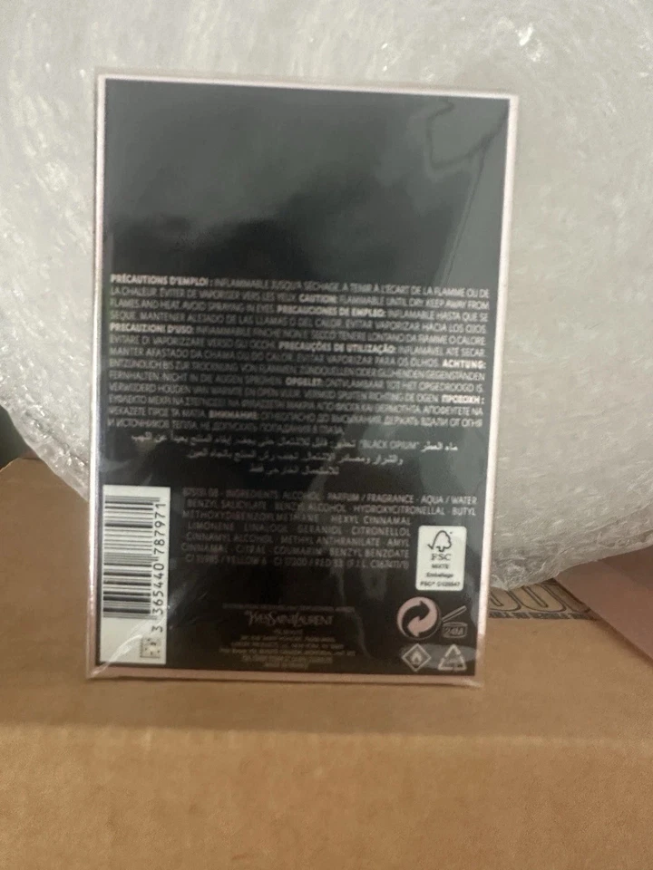 Perfume para mujer Black Opium de Yves Saint Laurent 3,0 OZ eau de parfum nuevo en caja Foto 2 de 2