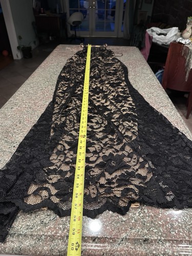 Bodycon Damen festliches Kleid Größe 6 blau Spitze Neckholder lang Meerjungfrau Kleid - Bild 10 von 10