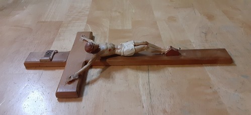 Crucifijo de Jesucristo de Colección en Cruz de Madera de 12" Hecho en Italia - Imagen 7 de 7