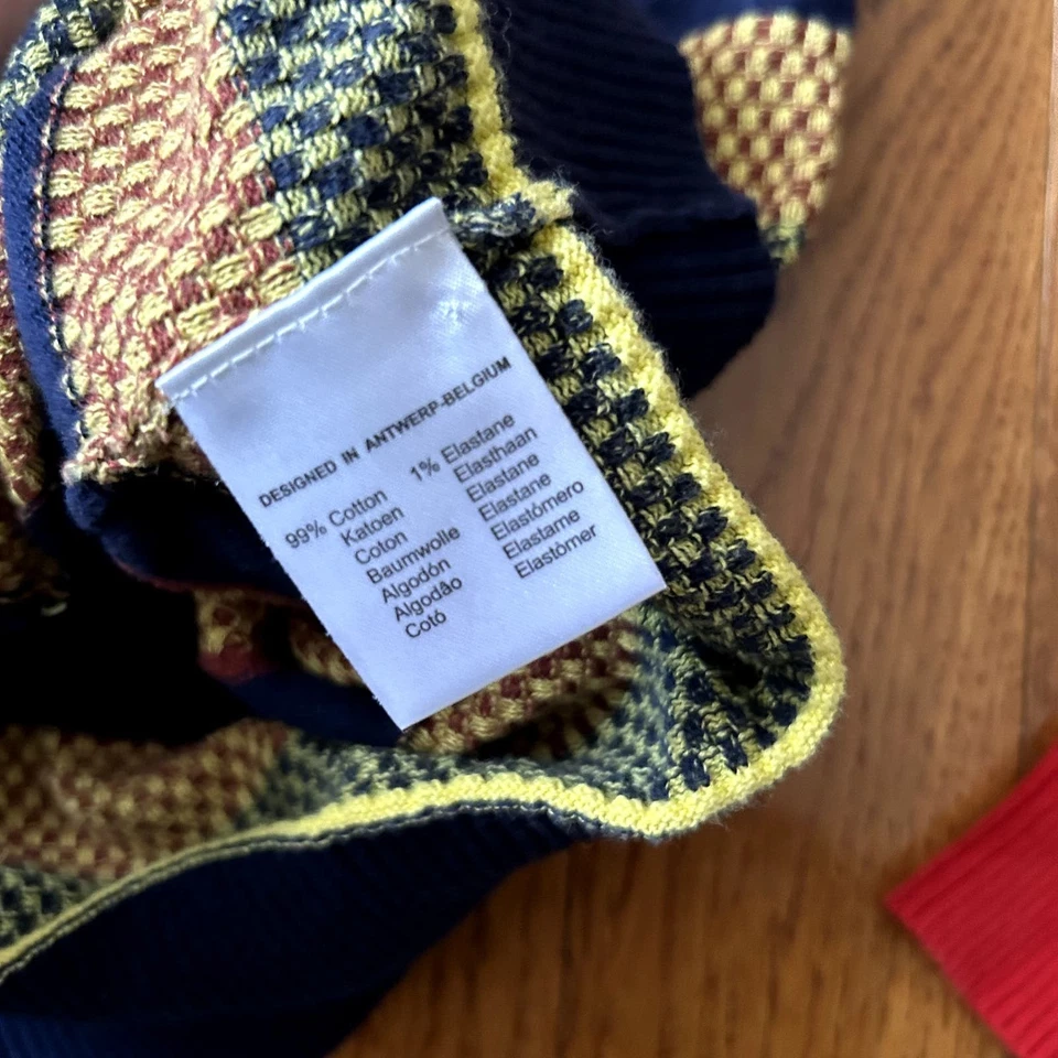 Van Hassels Cotton Cardigan Kids Size 184 US 14/16l Primary Colors Preppy - Image 4 of 4