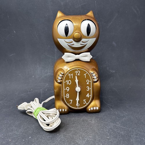 Kit-Cat Klock 1960's - Model D8 - Copper - Missing Tail - Works - Vintage - Read - Picture 15 of 15