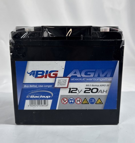 BIG E-Backup AGM 12V 20Ah UPS Zasilacz awaryjny System alarmowy Technologia bezpieczeństwa Bateria - Zdjęcie 1 z 4