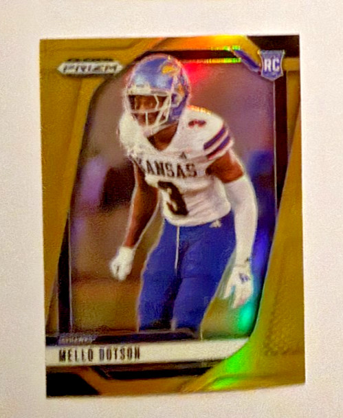 2025 Prizm Draft Picks Mello Dotson #42 Gold Prizm Refractor 01/10