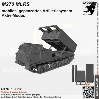 BUNDESWEHRMODELLE.DE M270 MLRS mobiles, gepanzertes Artilleriesystem - Aktiv-Modus