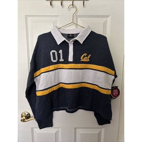 Camicia donna rugby manica lunga nuova con etichette Cal Bears UC Berkeley Colosseum blu medio - Foto 4 di 13