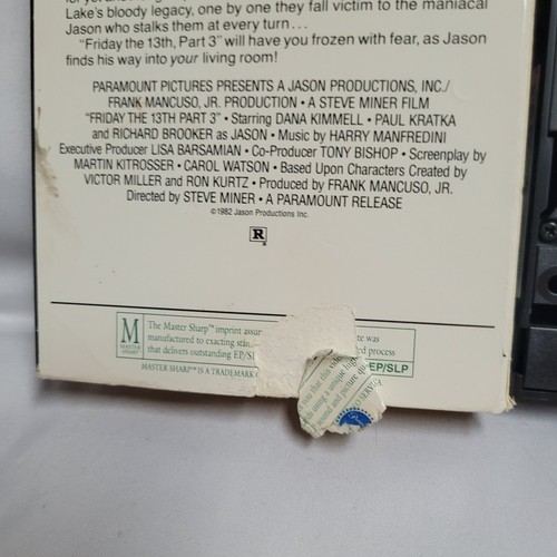 3 90s Horror VHS Tape LOT Friday The 13th Part 1 2 & 3 Jason Voorhees Halloween - Bild 8 von 8