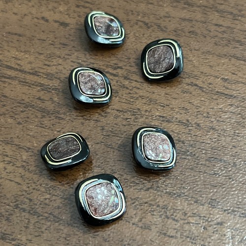 Faux Gemstone Buttons Pack 1/2” Inch Six Buttons - Picture 2 of 4