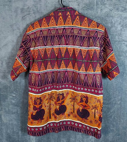 Vintage Ross Sutherland 40er / 50er Herren Medium Hawaii Tiki Camp Hemd LESEN - Bild 4 von 10