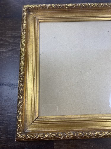 Cornice barocca vintage ornata oro filigrana legno dorato regge 11x14 - Foto 2 di 7