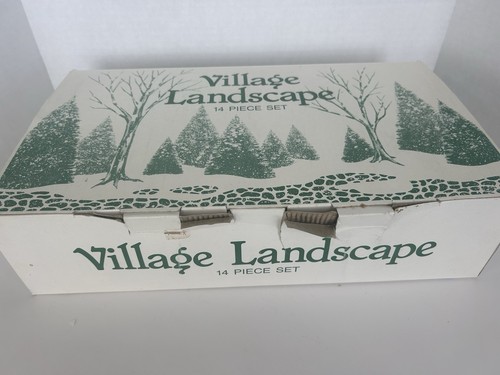 Department 56 Village Landscape 13 Pieces Trees Snow and Cobblestone Road