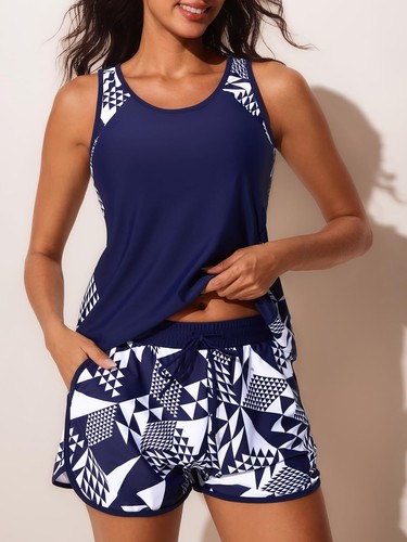 Blouson Tankini Swimsuits for Women 2025 Tummy Control Two Piece Bathing Suit... - Imagen 6 de 7