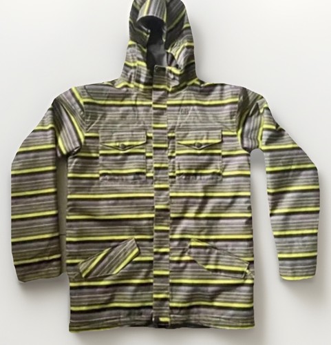 DC Snowboarding Jacket Boys XL Gray Green Stripe 10K Insulated Ski Coat - Picture 3 of 10
