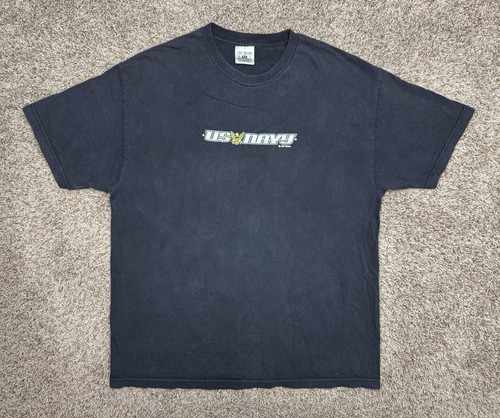90s US Navy Blue Jackets T-Shirt Backbone Of The Fleet Size XL Faded - Bild 2 von 11