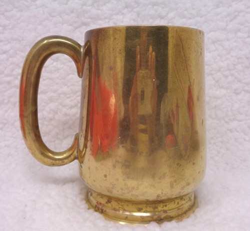 Solid Brass 5" Drinking Cup Tankard - Picture 2 of 4
