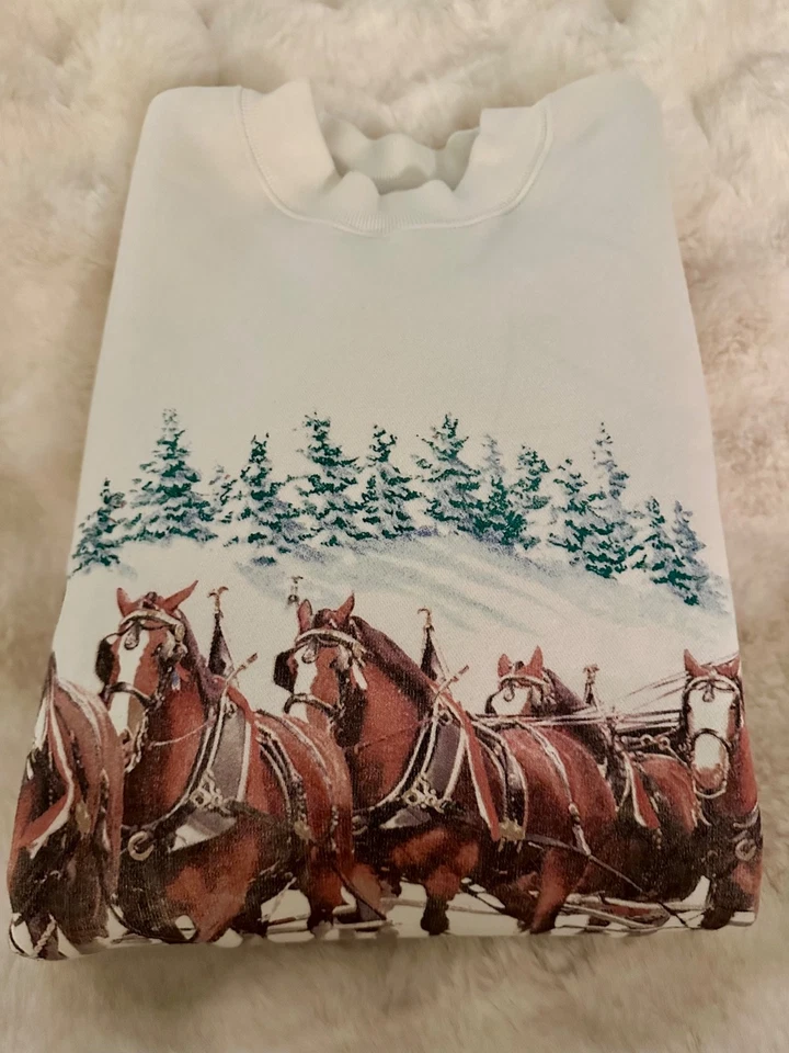 *VIRAL* SOLD OUT!  Abercrombie Budweiser Graphic Crew Sweatshirt Medium - Image 3 of 4