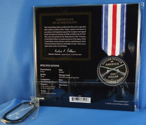 2012-W Infantry Soldier Defenders of Freedom Proof Silver Dollar Special Set - Picture 5 of 10