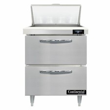 Continental Refrigerator D27N8-D 27" One Section Sandwich / Salad Prep Table ...