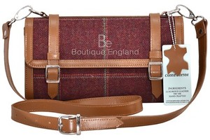 Ladies Travel Stripes Cherry Body Tweed Fashion Bag Leather Real Cross Strong Uxqvntg