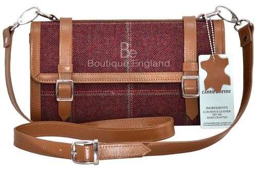Ladies Travel Stripes Cherry Body Tweed Fashion Bag Leather Real Cross Strong Uxqvntg