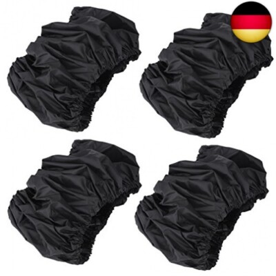 Kinderwagen Radschutz 4-teilig - Staubdichte Reifenabdeckung Schwarz