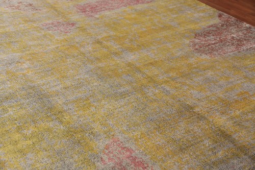 Abstract Modern Hand-knotted Rug 8x12 ft Contemporary Living Room Wool Carpet - Picture 6 of 18
