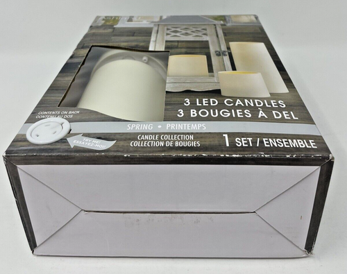 Velas LED Ashland 3 tamaños diferentes blanco roto - Imagen 8 de 9