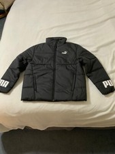 NWT PUMA MENS PADDED ZIP FRONT COAT LARGE BLACK
