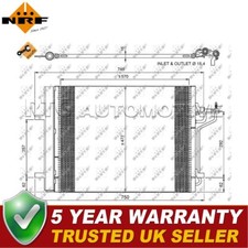 NRF Air Conditioning Condenser Fits Ford Focus C-Max Grand 1.6 2.0 dCi