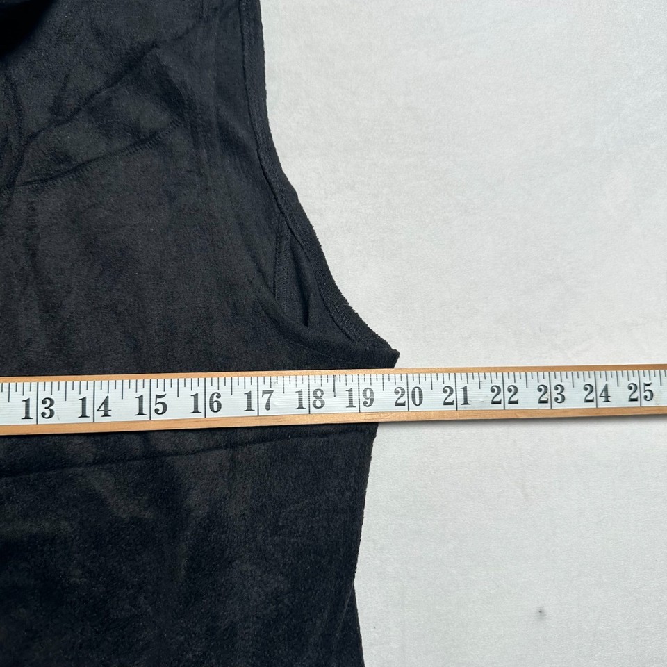 Woolrich Fleece Vest Gilet Jumper Womens Large Black Full Zip