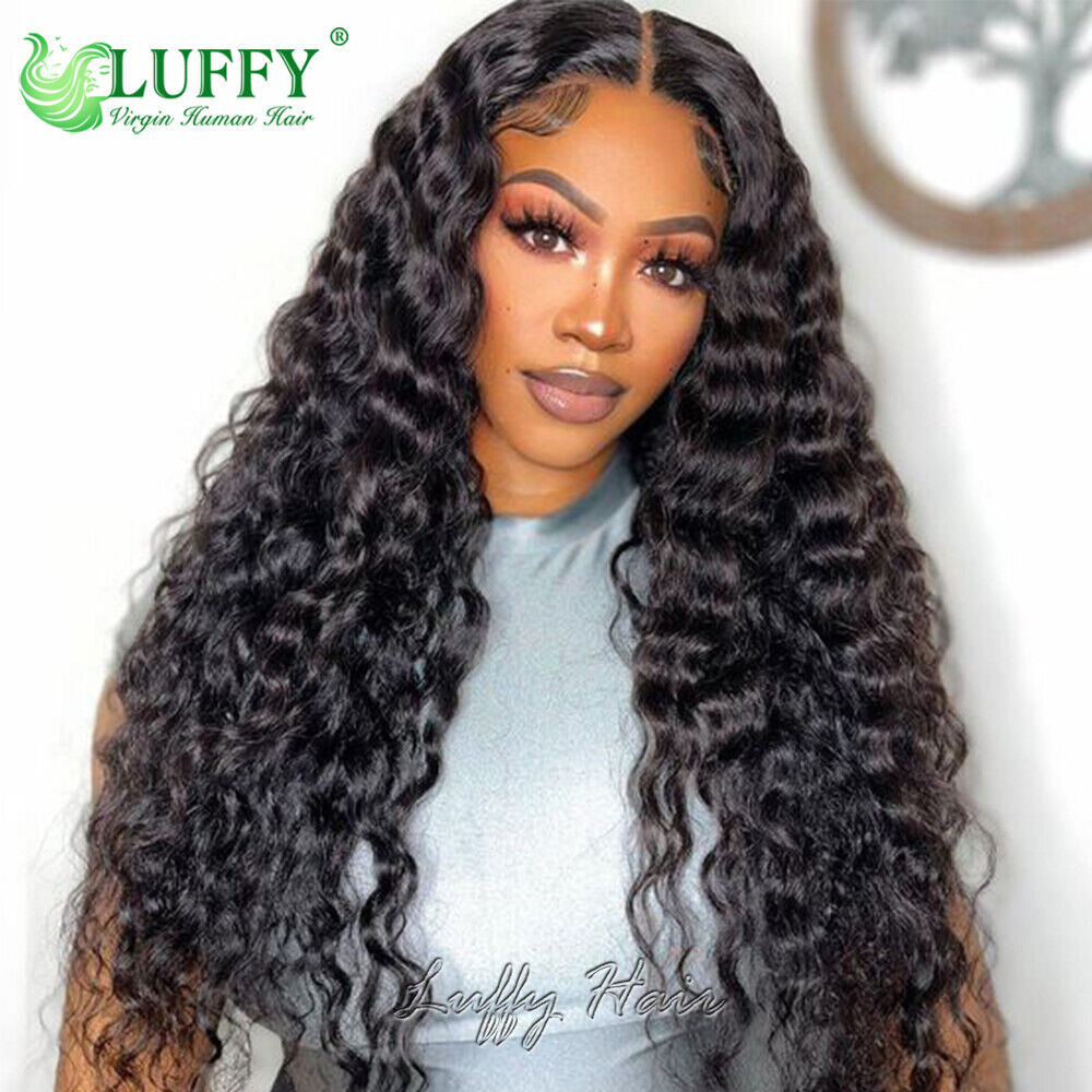 Deep Wave Silk Top Full Lace Human Hair Wigs Pre Plucked Wave Lace Front Wigs