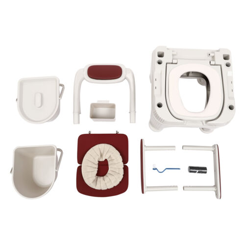 Sedia WC Mobile Portatile Adulto Anziani Sedia WC Altezza Regolabile - Foto 5 di 16