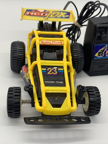 Vintage Red Fox Radio Shack Wheelie RC Car Dune Buggy Wired For Parts - Picture 3 of 7
