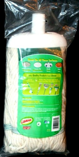 Libman Jumbo Cotton Wet Mop Refill w/ Scrubber Pad #00130 - Picture 4 of 4
