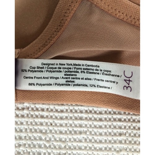 Adore Me Womens Bra Size 34C Beige Push Up Wireless Back Close Adjustable Straps - Picture 8 of 13