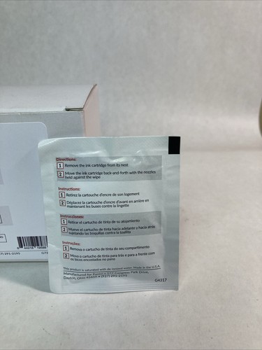 Panini Ink Cleaning Wipes for Check Scanners 25 cards per Box G7390R-25 NEW - Picture 4 of 4