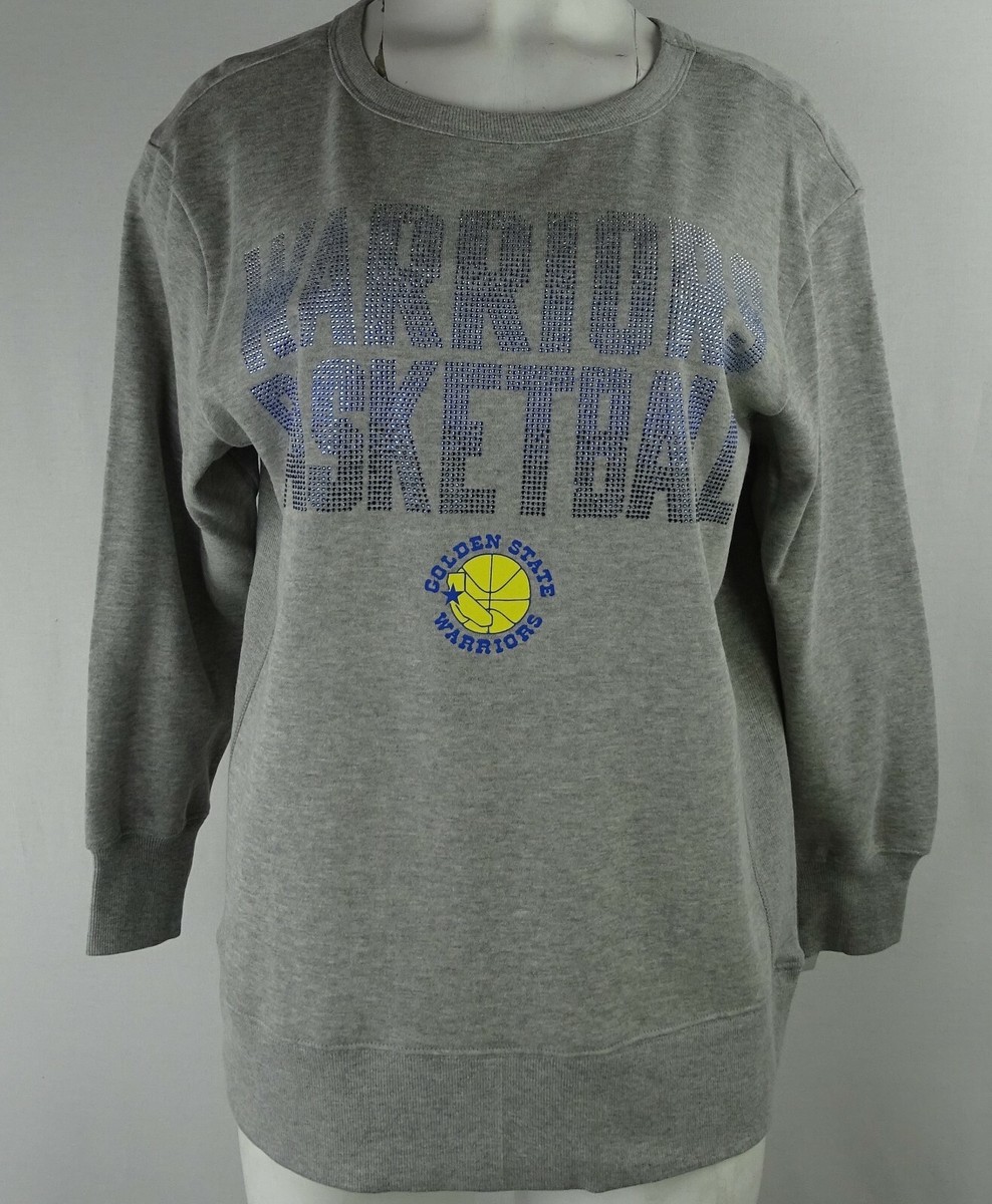 Golden State Warriors NBA Women's G-III Gray Crewneck Sweater