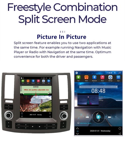 9.7'' Vertical Android 11 Car Stereo Radio WIFI For Infiniti FX35 FX45 2006-08 - Foto 5 di 10