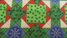 Signature Classics Oakhurst Textiles Christmas Fabric Cotton Trees Holly 1ydx44*