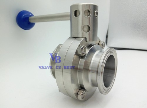 3" Stainless Steel 304 Tri Clamp Silicone Sealing Sanitary Butterfly Valve - Picture 6 of 7