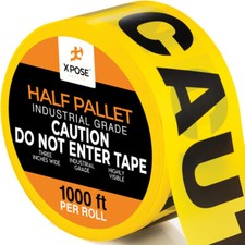Half Pallet 480pk Caution Do Not Enter Tape Roll - 480 Rolls - 1000 Ft x 3 Inch