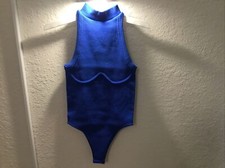 Turtleneck Ribbed Sleeveless Bodysuit O/S