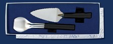 RADA CUTLERY G244 PIE A'LA MODE GIFT SET BLACK HANDLE MADE IN USA