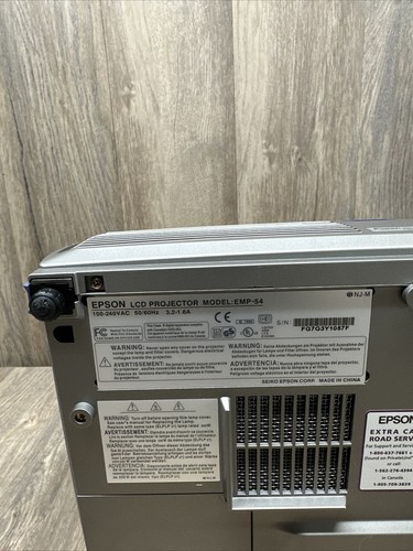 Epson PowerLite 54C 3 LCD Projector & Case EMP-54 Model No Remote - Picture 7 of 7