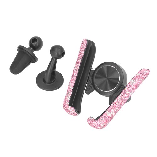 Pink Bling Car Phone Holder Vehicle Cell Phone Mount Cradle Adjustable Auto Cell - Photo 7 sur 12