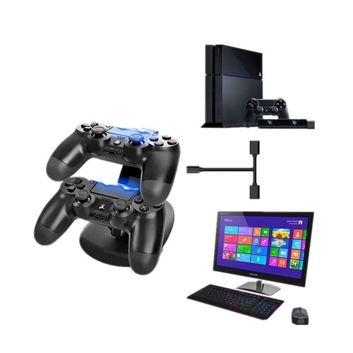 Controller Charger Dock LED Dual USB PS4 Charging Stand Station Cradle for Sony - Picture 11 of 17