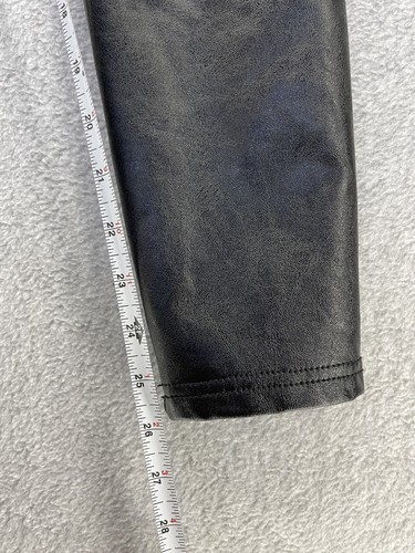 BP Women's Pleather Pants Leggings Solid Black Small Pull On - Foto 5 di 10