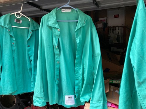 5 - GREEN SparkGuard Flame Resistant 12 oz. Cotton Jacket - Used - Picture 5 of 11