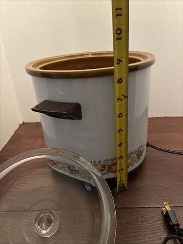 Vintage Poke Along Crock Pot H&H Crockery 3 1/2 Qt. Made In Japan TESTED-WORKS - Picture 9 of 12